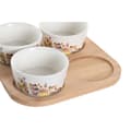 Pikkukuva 3 / 3: DKD Koti sisustus Tarjoilu setti 19,7 x 19,7 x 1 cm Sininen Monivärinen Kivitavara Mökki Talo - Luonnollinen Skandinaavinen Sisustus