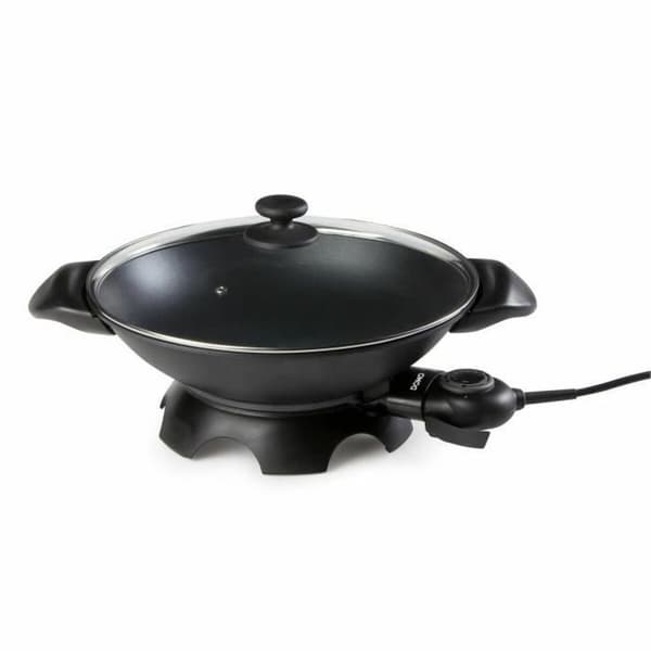 Wokpanna 2000 W 5 L Svart - DOMO DO-8708W för effektiv matlagning hemma. Jämn värmefördelning och enkel att rengöra.