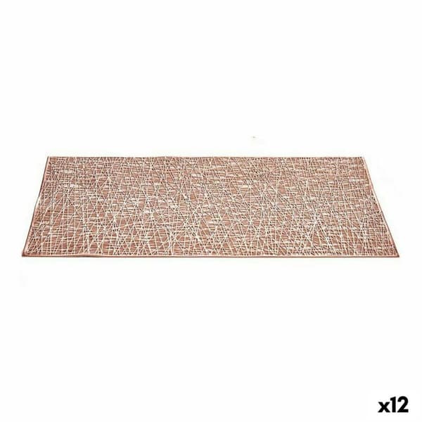 Rosa Plast Bordsunderlägg (45 x 0,01 x 30 cm) - 12 st - Hållbara och stilrena bordsunderlägg i rosa plast för ditt hem.