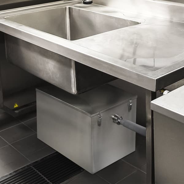 Commercial Grease Trap Under Sink Interceptor Stainless Steel Waste Fat Oil Water Separator Filter Restaurant Kitchen Takeaway Hotel Café 50mm