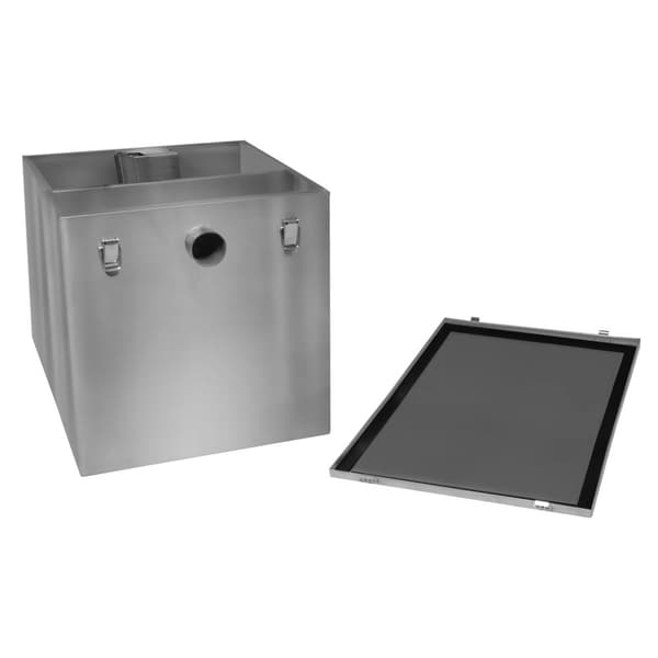 Commercial Grease Trap Under Sink Interceptor Stainless Steel Waste Fat Oil Water Separator Filter Restaurant Kitchen Takeaway Hotel Café 50mm