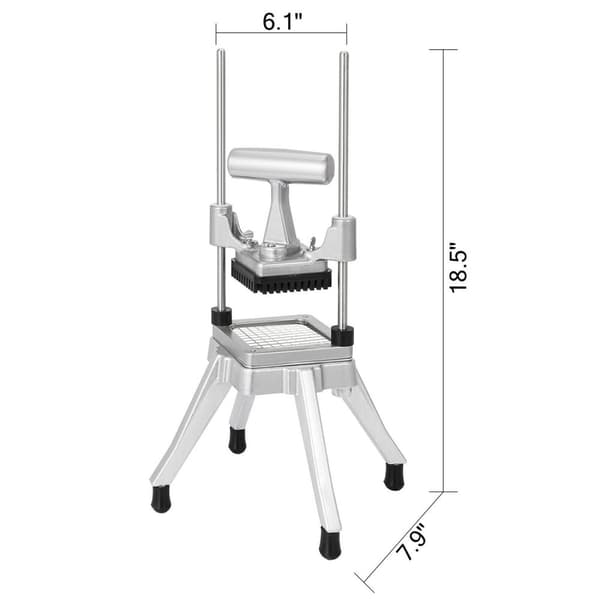 Grøntsagsskærer - 6mm/10mm tern, 304 rustfrit stål blad, ergonomisk håndtag