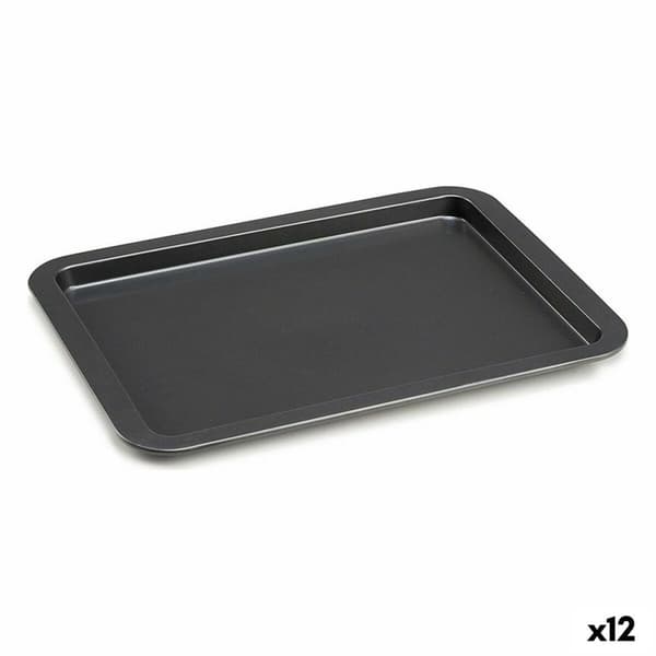 Harmaa Metallinen Uunipelti 48 x 3 x 33,5 cm (12 kpl) - Korkealaatuinen uunipelti harmaasta metallista. Sopii täydellisesti leivonnaisiisi.