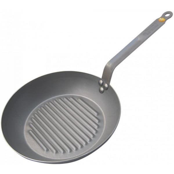 De Buyer Mineral B Element -stekpanna med grillpanna, kolstål, 26 cm