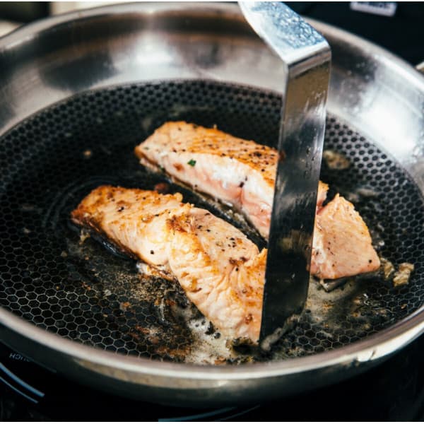Heirol Pro Steelsafe -serveringsstekpanna, rostfritt stål + non-stick-beläggning, 28 cm