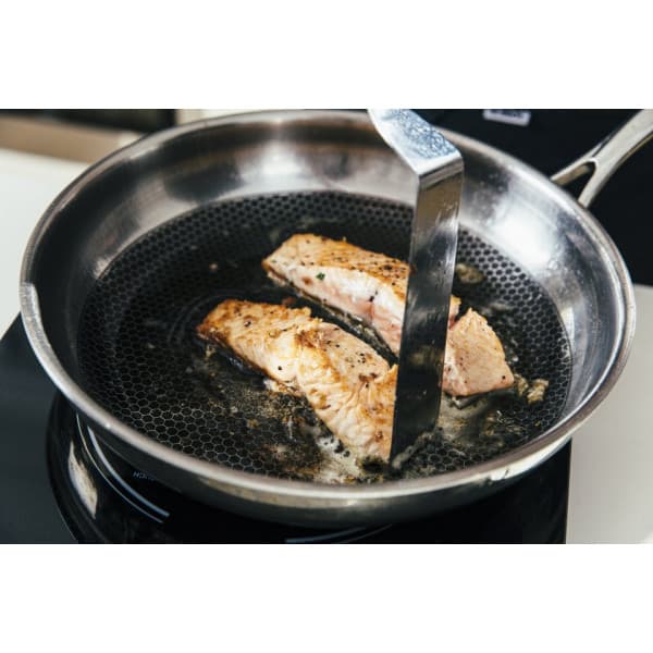Heirol Pro Steelsafe -stegepande, rustfrit stål + non-stick belægning, 24 cm