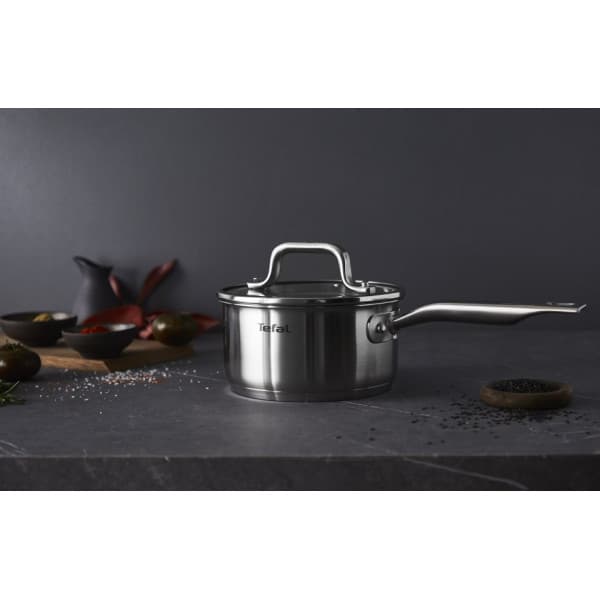 Tefal Virtuos - kokkärl med lock, 16 cm / 1,5 L, rostfritt stål