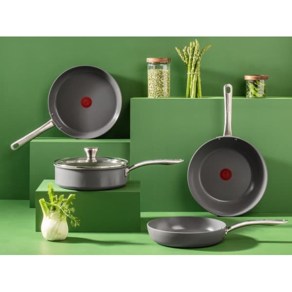 Tefal (RE)NEW+ -stegepande, 28 cm, keramisk belægning, grå