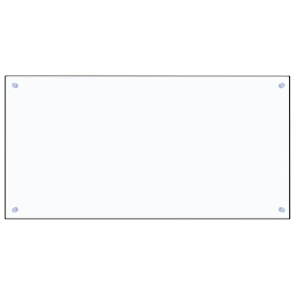 stænkplade 100x50 cm hærdet glas gennemsigtig