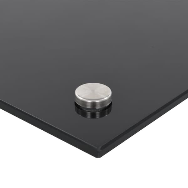 stænkplade 100x40 cm hærdet glas sort