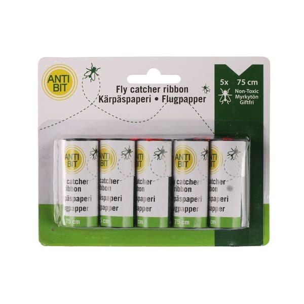 Fluefælde/fluepapir - 5-pak: Nem fluebekæmpelse i hjemmet