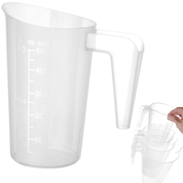 Keittiön mittakannu ja mittakuppi polypropeenista, pinottava 0,5 l - Hendi 567814