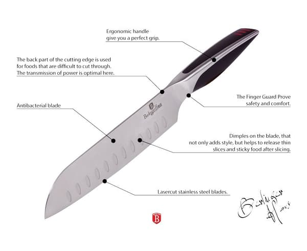 SET MED 3 SANTOKU-KNIVAR BERLINGER HAUS PHANTOM BH-2024