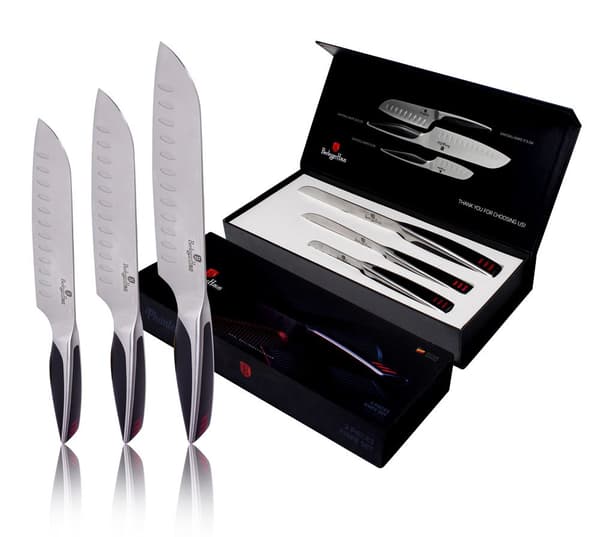 SET MED 3 SANTOKU-KNIVAR BERLINGER HAUS PHANTOM BH-2024