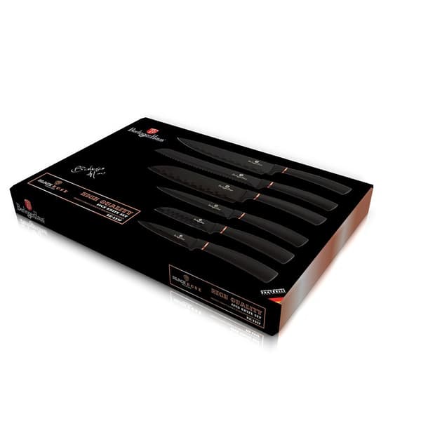 KNIVS?T 6 ELEMENTER. BERLINGER HAUS SORT ROSE GULD BH-2337
