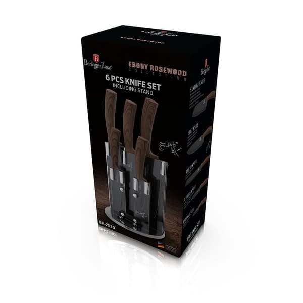 KNIVS?T 6 ELEMENTER. BERLINGER HAUS EBONY ROSEWOOD BH-2530