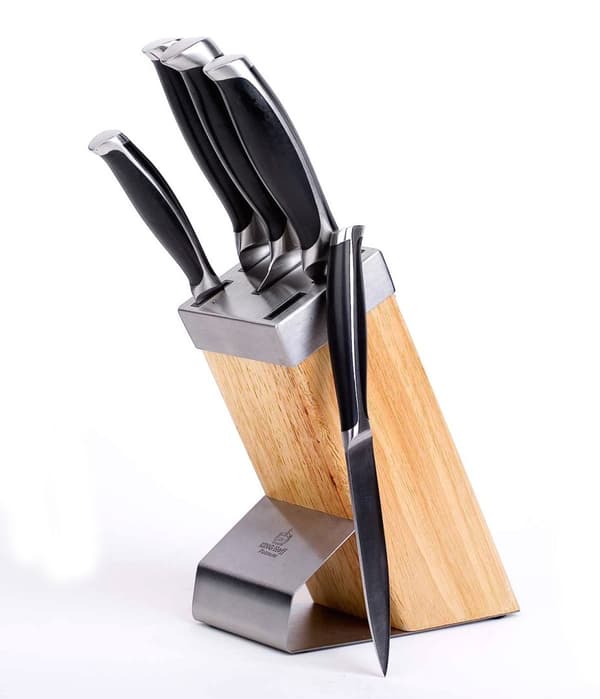 K?KKENKNIVE S?T I BLOK, 6 ELEMENTER. KiNGHOFF KH-3462