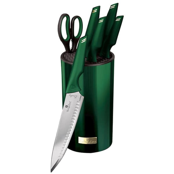 KNIVBLOK SÆT 7 ELEMENTER. BERLINGER HAUS EMERALD BH-2794