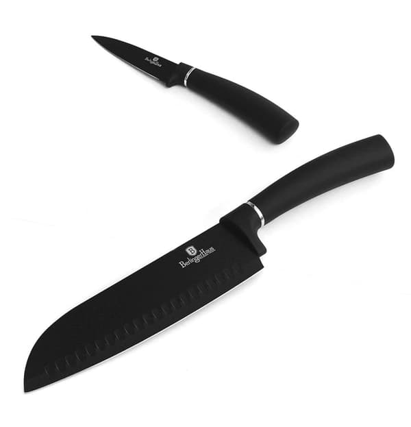 KNIVESÆT I STAT 8 ELEMENTER. BERLINGER HAUS SORT SØLV BH-2565