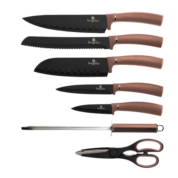 KNIVSETT I ST�LL 8 ELEMENT. BERLINGER HAUS METALLIC LINE ROSE GOLD BH-2561