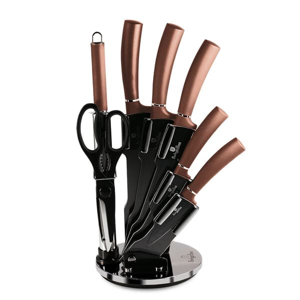 KNIVSETT I ST�LL 8 ELEMENT. BERLINGER HAUS METALLIC LINE ROSE GOLD BH-2561