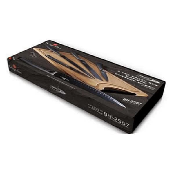 KNIVS?T MED BR?T 6 ELEMENTER BERLINGER HAUS CARBON PRO BH-2567