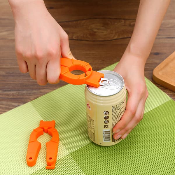 Monikäyttöinen kansi- ja purkinavaaja – ergonominen kahva, helppokäyttöinen, säädettävä koko, oranssi
