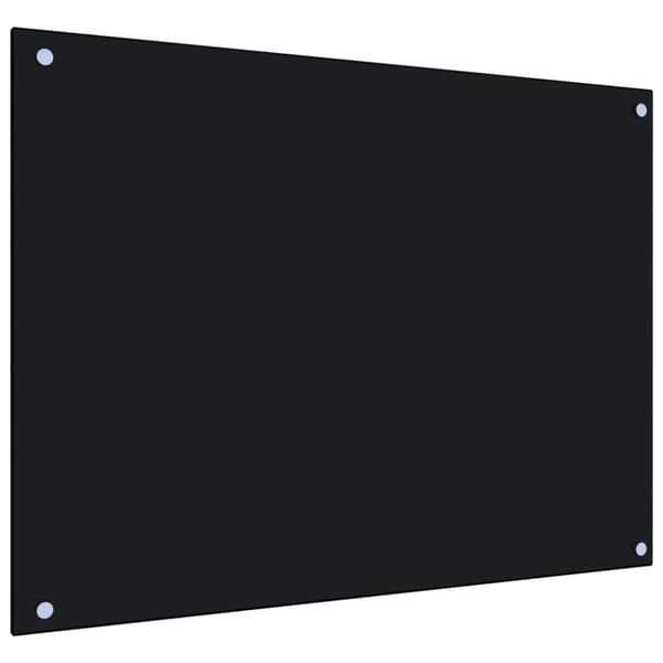 vidaXL Stänkskydd svart 80x60 cm härdat glas -  Köksverktyg & köksgeråd