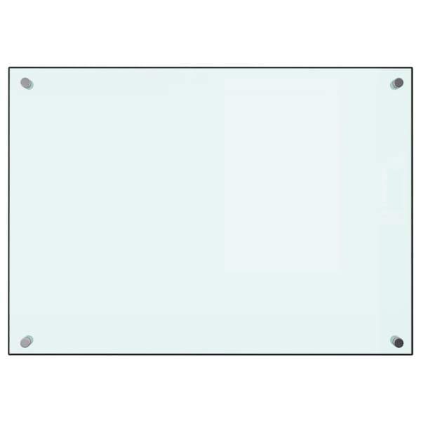 vidaXL stænkplade 70x50 cm hærdet glas hvid -  Køkkenredskaber