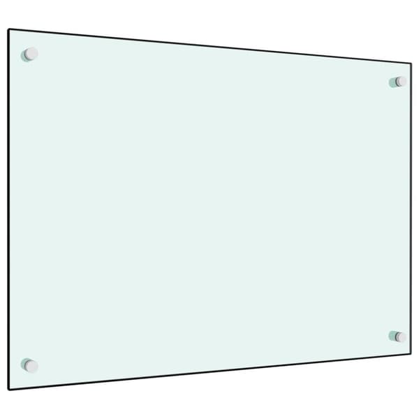 vidaXL stænkplade 70x50 cm hærdet glas hvid -  Køkkenredskaber