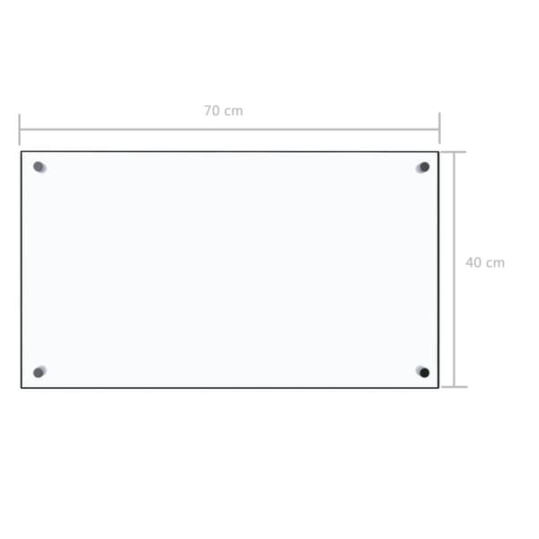 vidaXL stænkplade 70x40 cm hærdet glas gennemsigtig -  Køkkenredskaber