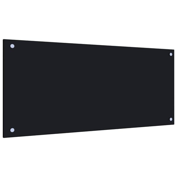vidaXL stænkplade 90x40 cm hærdet glas sort -  Køkkenredskaber