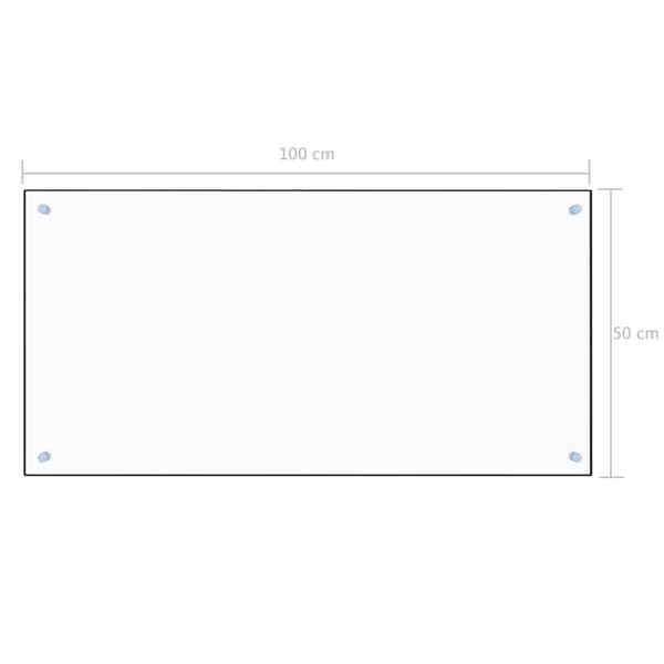 vidaXL Stänkskydd transparent 100x50 cm härdat glas -  Köksverktyg & köksgeråd