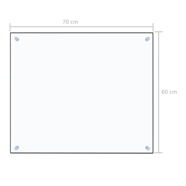vidaXL Keittiön roiskesuoja läpinäkyvä 70x60 cm karkaistu lasi -  Keittiö- & ruokailuvälineet