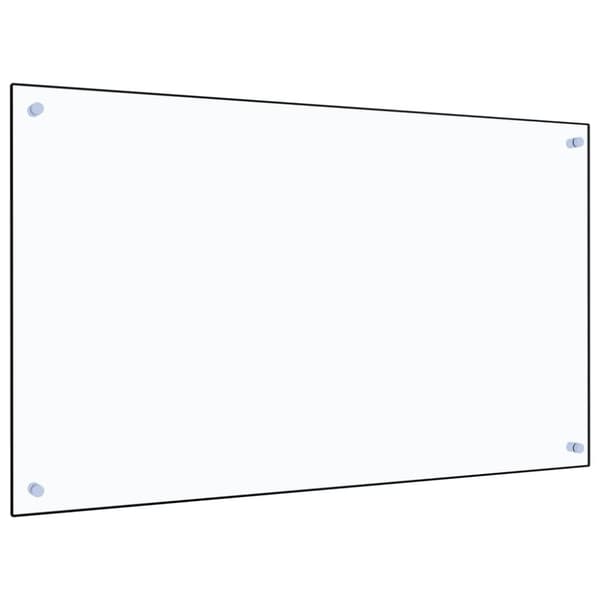 vidaXL stænkplade 100x60 cm hærdet glas gennemsigtig -  Køkkenredskaber