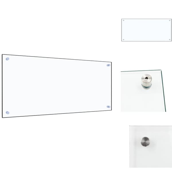 Køkkenredskaber - Living stænkplade 90x40 cm hærdet glas gennemsigtig