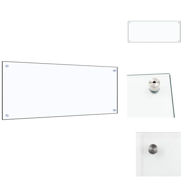 Køkkenredskaber - Living stænkplade 100x40 cm hærdet glas gennemsigtig