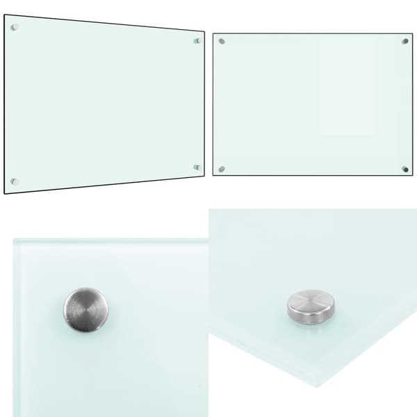 Stænkplade 70x50 cm hærdet glas hvid - Stænkplade - Stænkplader - Home & Living