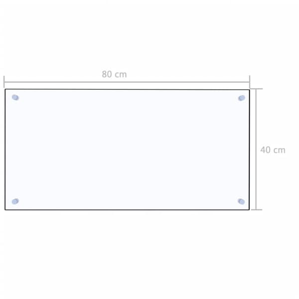Stænkplade 80x40 cm hærdet glas gennemsigtig - Stænkplade - Stænkplader - Home & Living