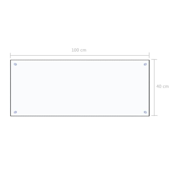 Stænkplade 100x40 cm hærdet glas gennemsigtig - Stænkplade - Stænkplader - Home & Living