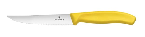 Victorinox Swiss Classic Pizza kniv, takket, skarp spids, gul Basic variant