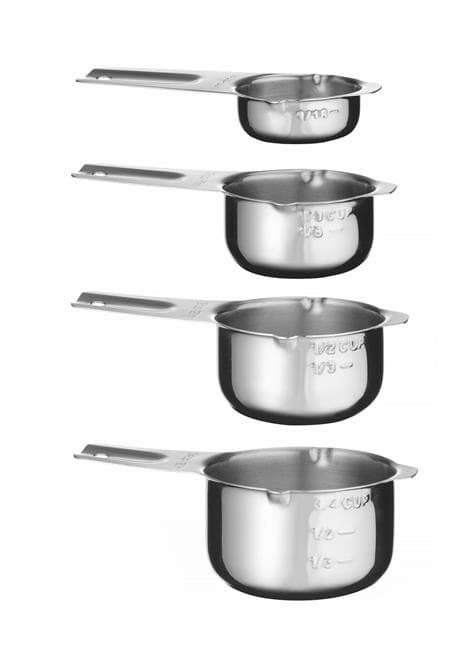 Målebæger - sæt med 4, Bar up, 135x80x(H)45mm Grundvariant