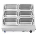 Miniatyrbillede 4 af 5: Bain-marie vandvarmer på stålbund 6 x GN 1/3 2000W 230V