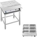 Miniatyrbillede 1 af 5: Bain-marie vandvarmer på stålbund 6 x GN 1/3 2000W 230V