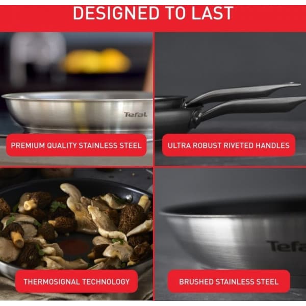 Tefal Virtuoso stegepande 28 cm, rustfrit stål