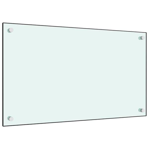 stænkplader 2 stk. 70x60 cm hærdet glas hvid