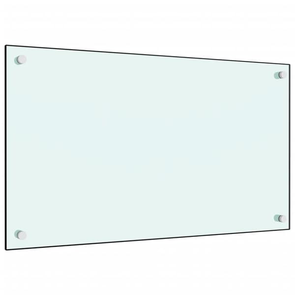 Keittiön roiskesuojat 2 kpl valkoinen 70x40 cm karkaistu lasi