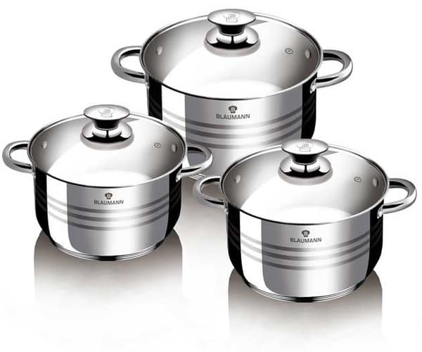 GRYTSET I ROSTFRITT ST?L 6 EL. BLAUMANN GOURMET LINE BL-3160