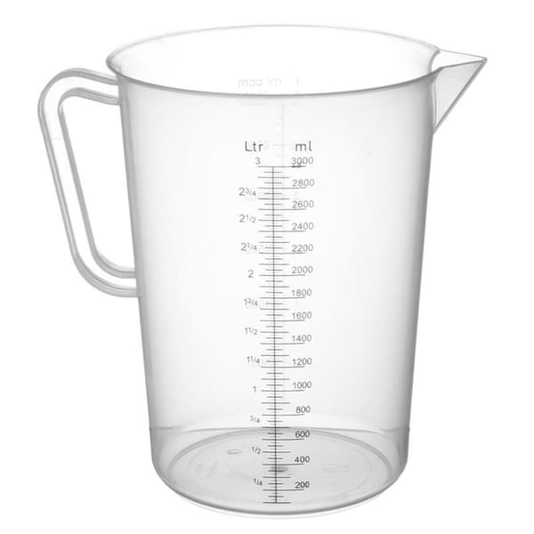 Madmålebæger med inddelinger lavet af polypropylen, 3 l - Hendi 567401