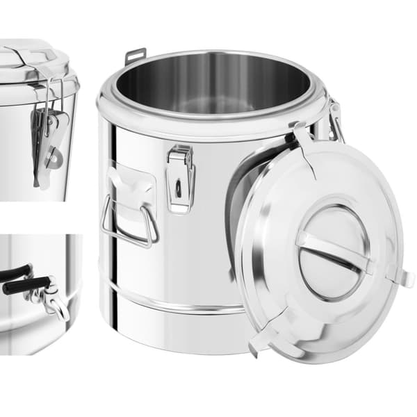 Catering termospullo hanalla juomien kuljetukseen, teräs, 12L